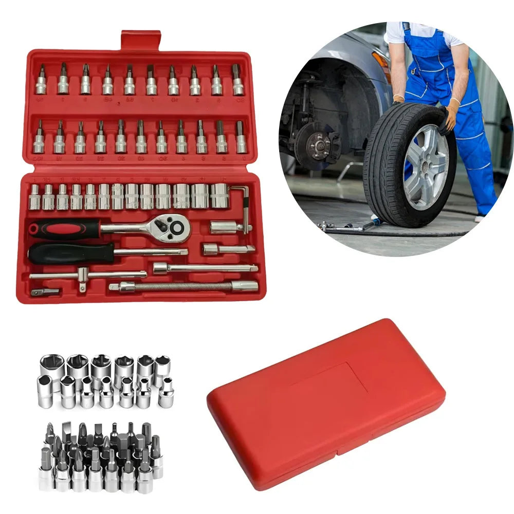 46pcs 1/4 Inch Drive Socket Set