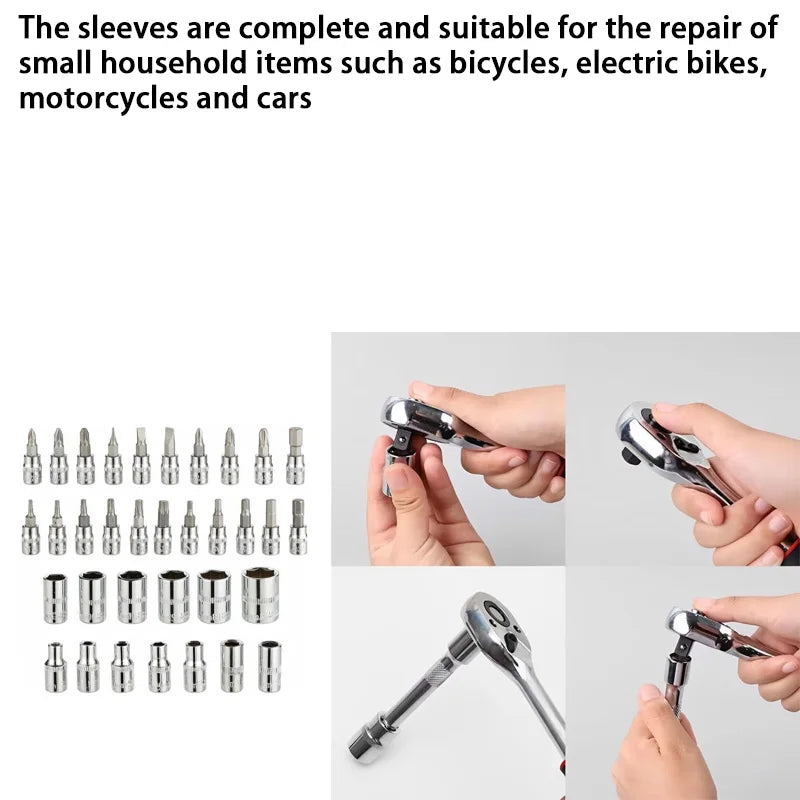 46pcs 1/4 Inch Drive Socket Set