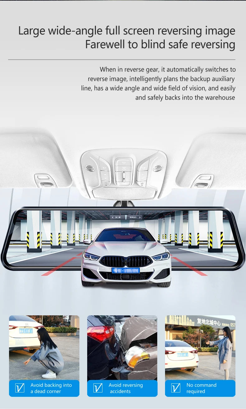 10 Inch Mirror Camera for Car Touch Screen Video Recorder
