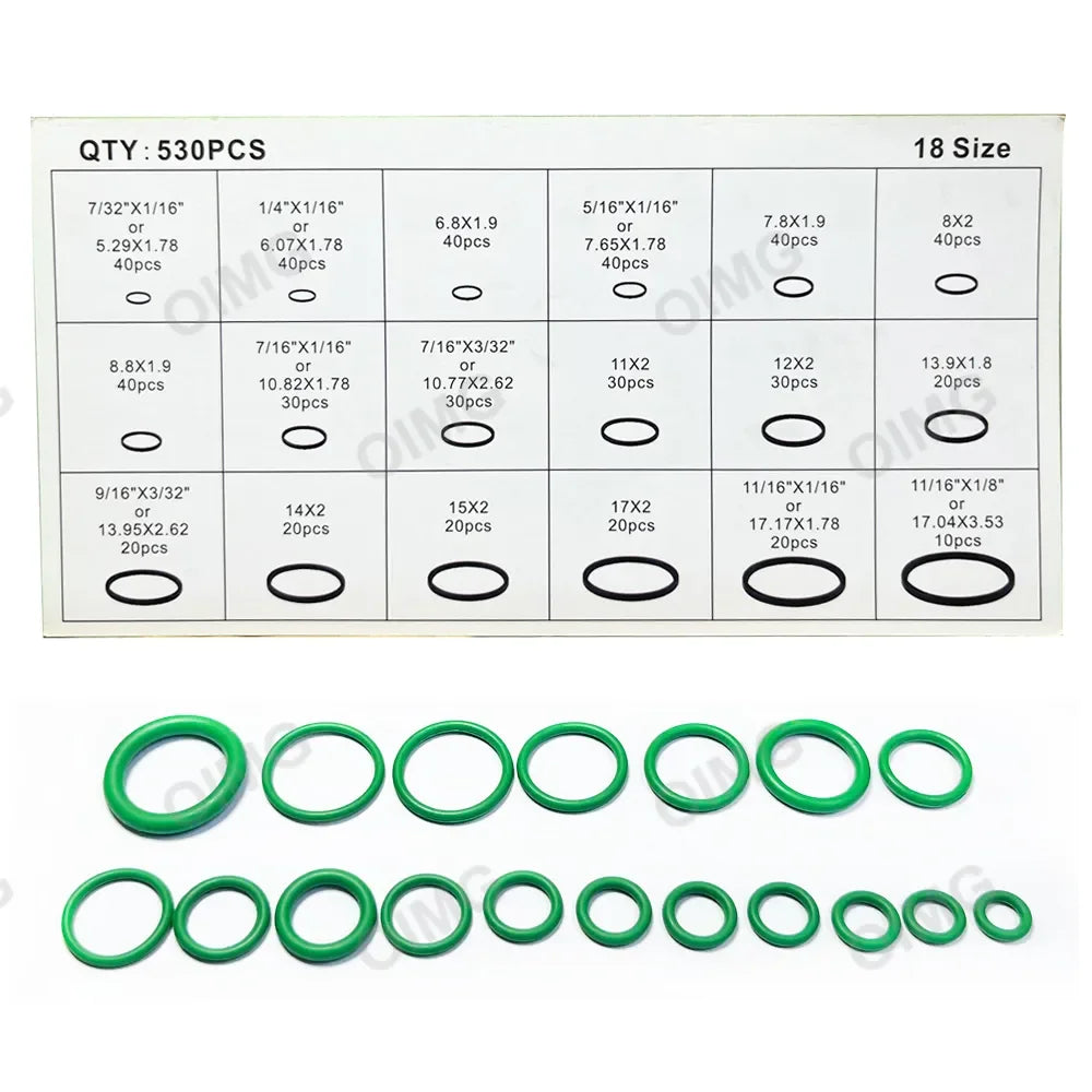 530/270pcs Car Air Conditioning O-ring Washer Kit