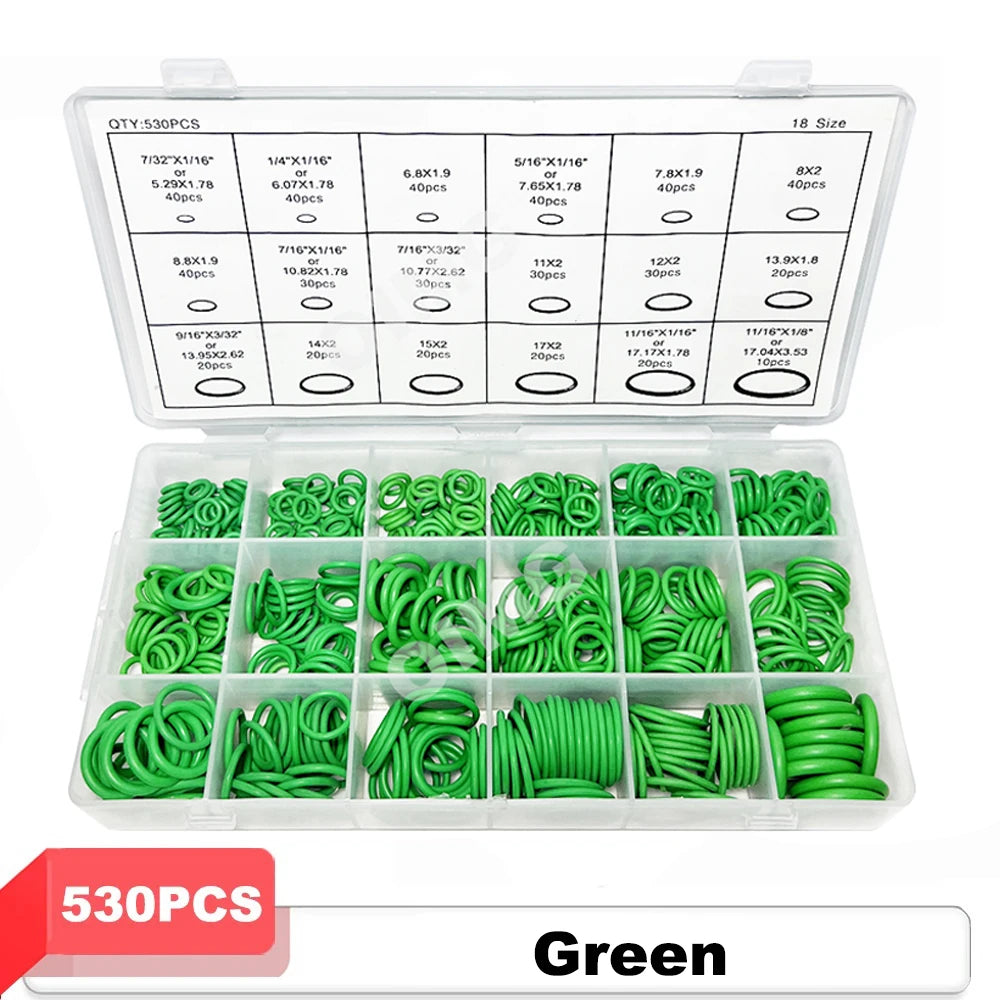 530/270pcs Car Air Conditioning O-ring Washer Kit