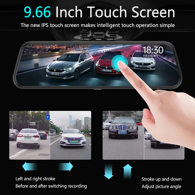 10 Inch Mirror Camera for Car Touch Screen Video Recorder