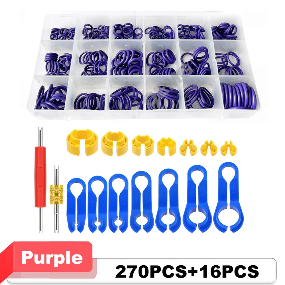 530/270pcs Car Air Conditioning O-ring Washer Kit