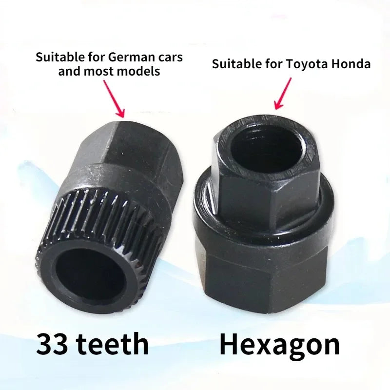 33 teeth Hexagon Generator Pulley Removal