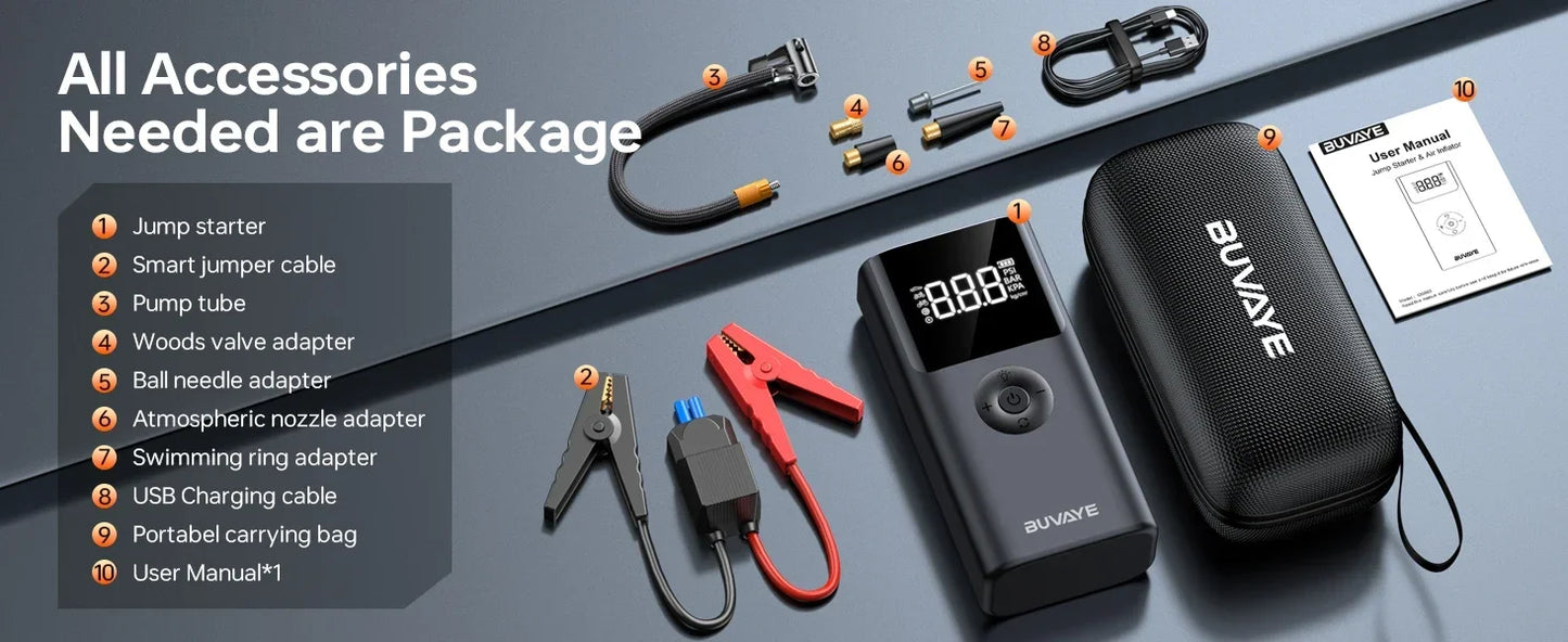 4 In 1 2500A Car Jump Starter