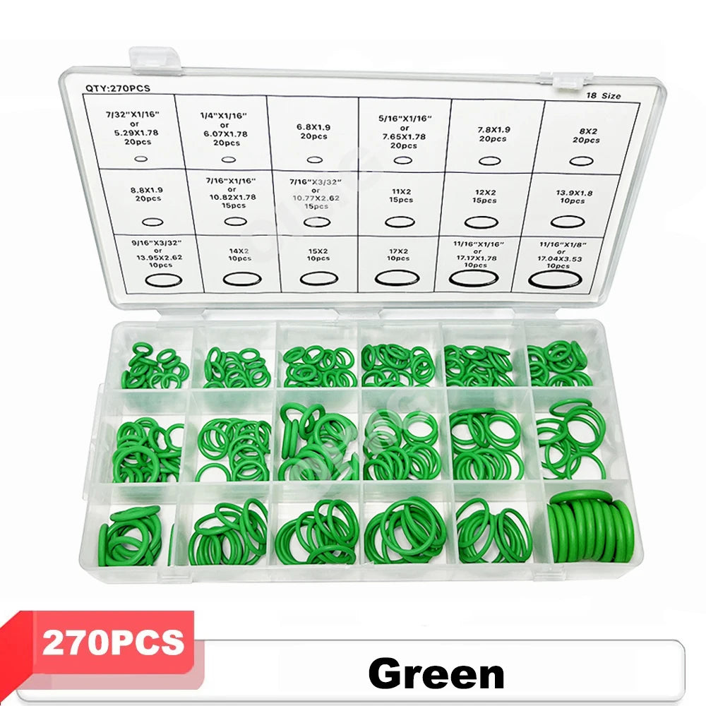 530/270pcs Car Air Conditioning O-ring Washer Kit