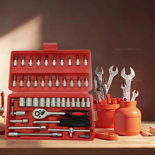 46pcs 1/4 Inch Drive Socket Set