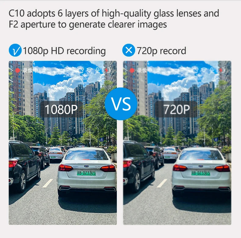 10 Inch Mirror Camera for Car Touch Screen Video Recorder